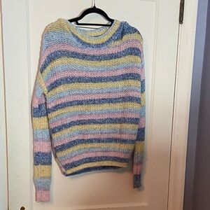 Moon & Madison Multicolor Striped Sweater